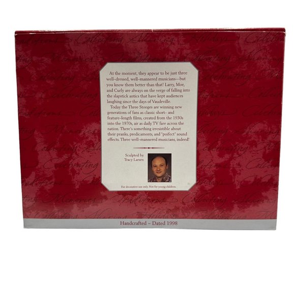 Hallmark Ornament 1998 Three Stooges Set Orchestra Larry Curly Moe Vintage - Picture 2 of 8